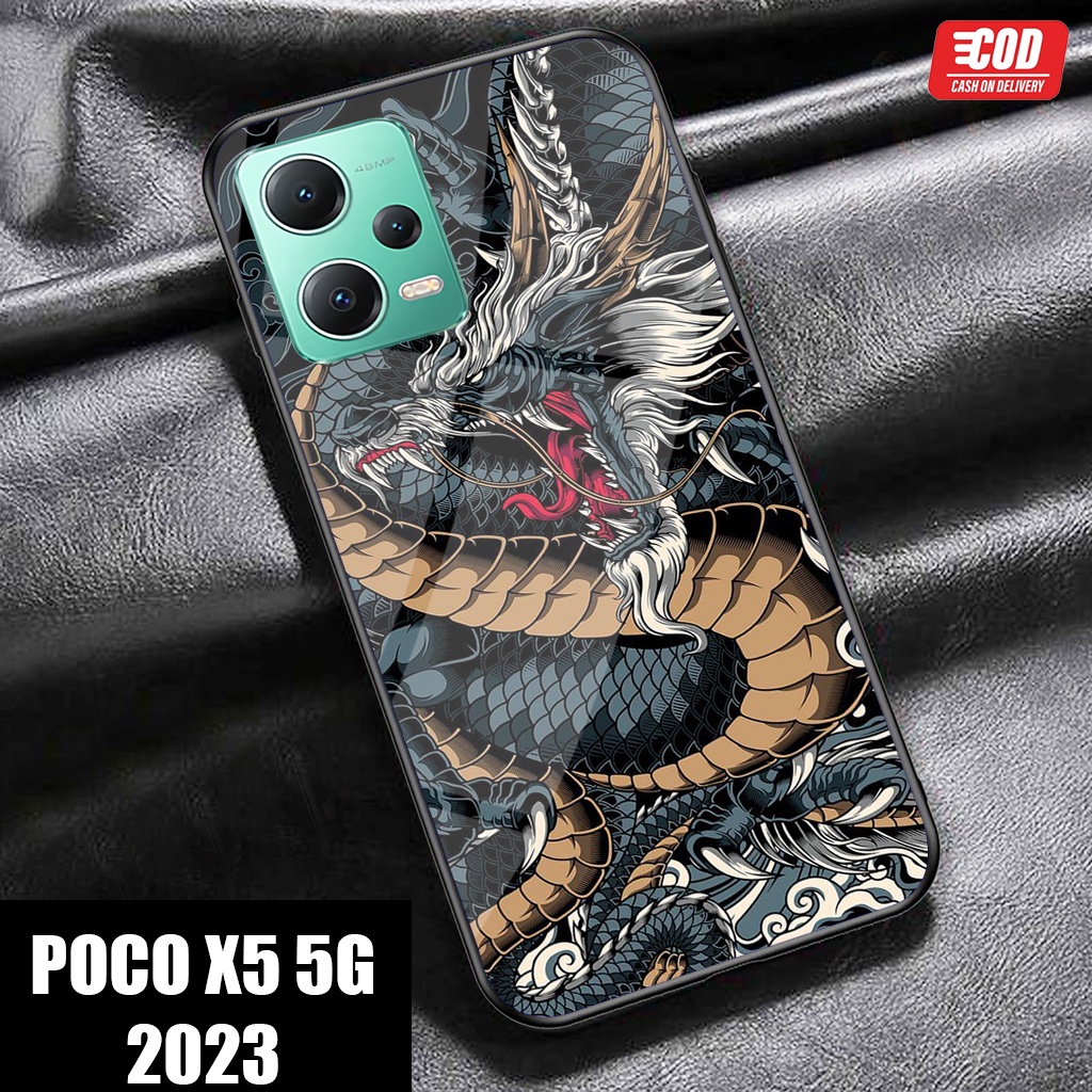 Case Glosy XIaomi REdmi POCO X3 - DRAGON-Hardcase Glossy 2D -REdmi NOTE 12 5G- Silikon REdmi NOTE 12