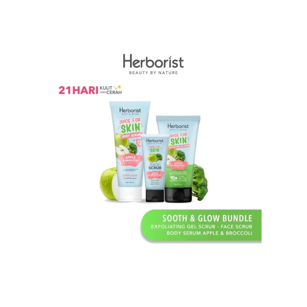 [✔️BPOM] HERBORIST Juice For Skin Body Serum | Face Scrub | Exfoliating Gel Scrub