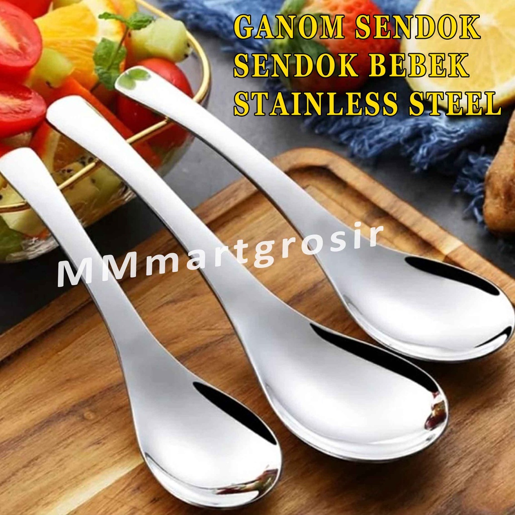 Sendok &amp; Garpu Ganom/ Sendok Bebek/ Garpu/ Stainless Steel 6pcs