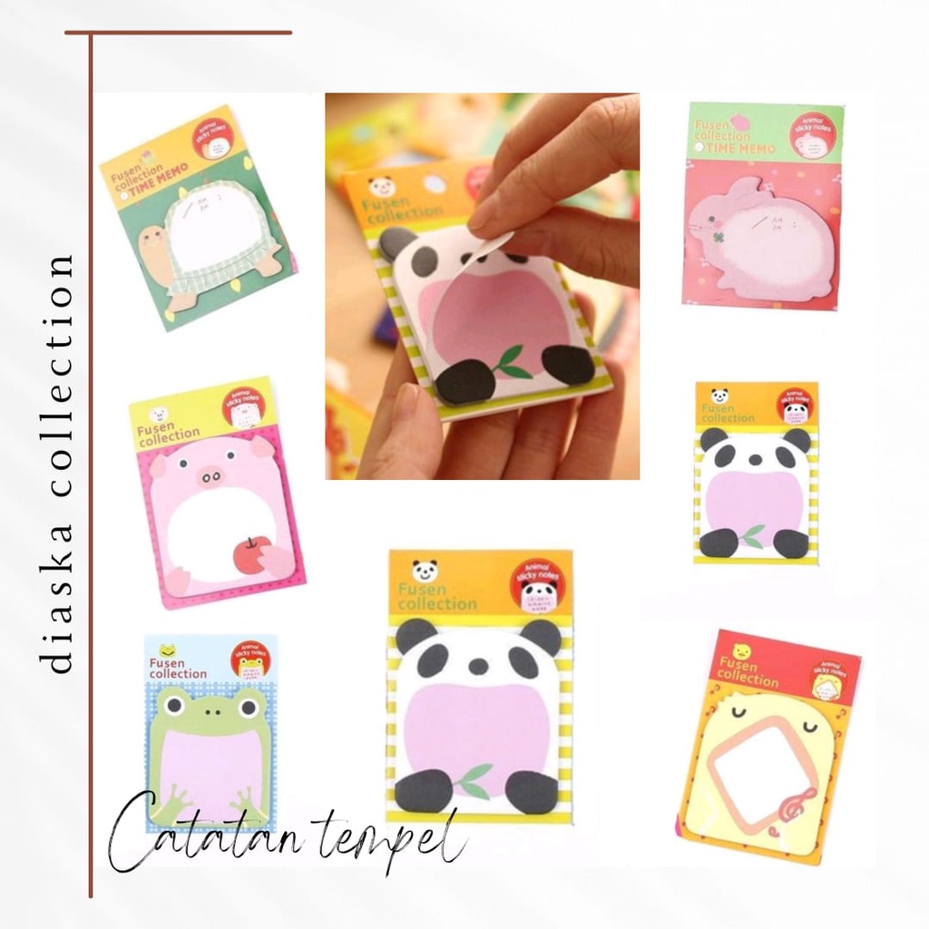 Sticky Notes Animal / Tempelan Kertas Catatan Memo Note Karakter Animal Lucu Unik