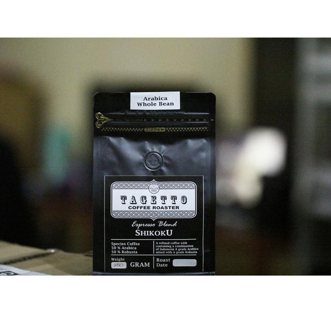 

♣ KOPI ESPRESSO BLEND SHIKOKU 250GR - ARABICA 50% & ROBUSTA 50% ✵