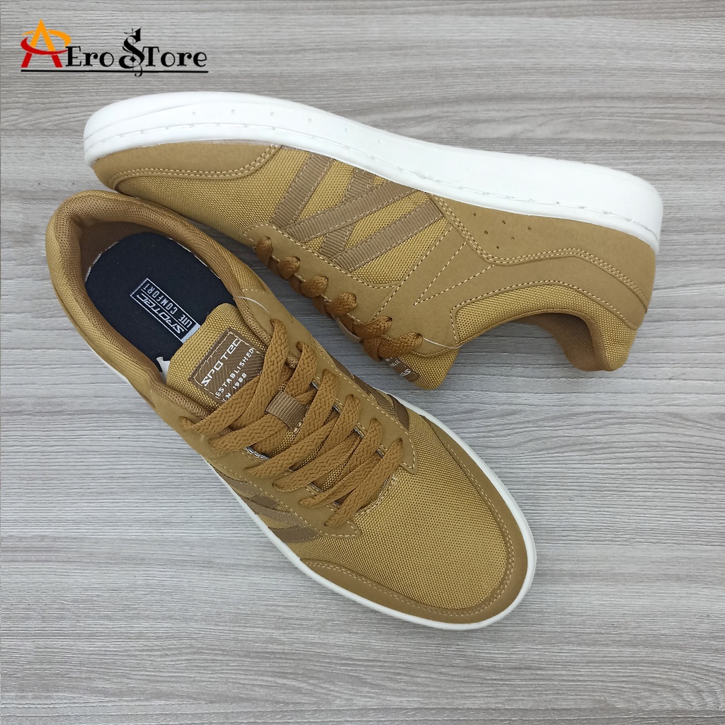 SPOTEC Sepatu SNEAKER TETRA-coklat tua/putih tulang