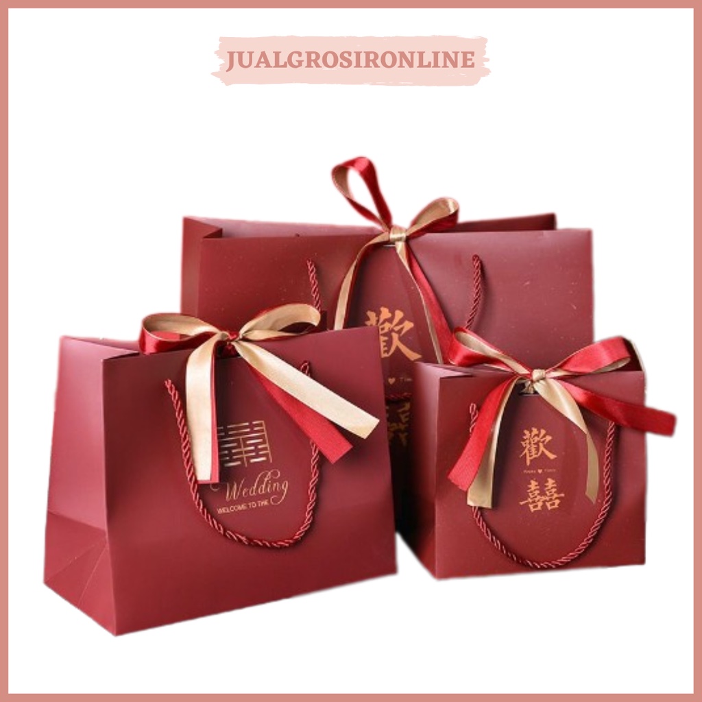 

Premium Paper Bag Wedding Hataran Mewah / Tas Kertas Karton / Paper Bag Vintage Tebal