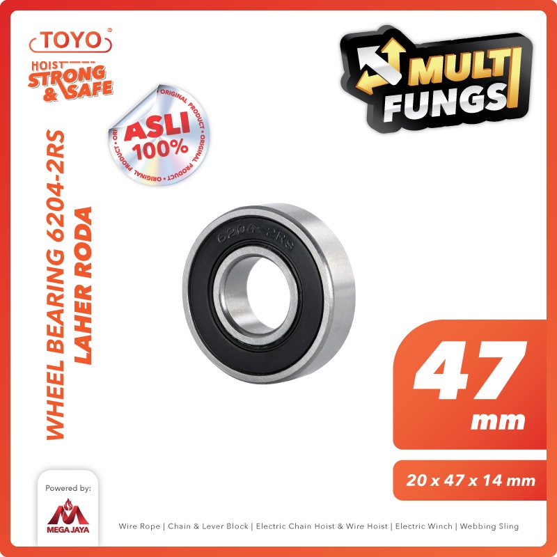 TOYO Wheel Bearing 6204-2RS / Laher Roda Hand Pallet 47mm