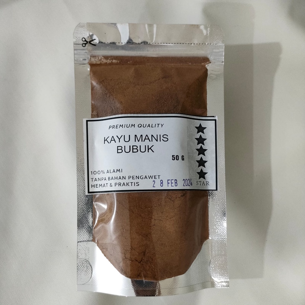 Kayu Manis Bubuk 50 Gram Cinnamon Powder Kayu Manis Premium Pilihan Murni 100% Asli Bumbu Rempah Masakan Dapur TERMURAH TERLARIS