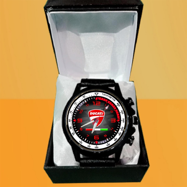 Jam Tangan LOGO DUCATI Custom Kulit Keren Terbaru