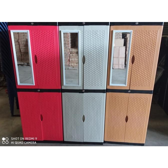 lemari plastik diva mini kaca susun 4