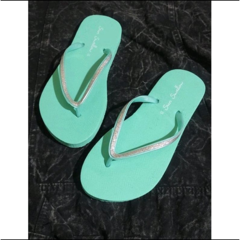 Khusus Grosir 6 pasang Sandal Sun swallow Kristal