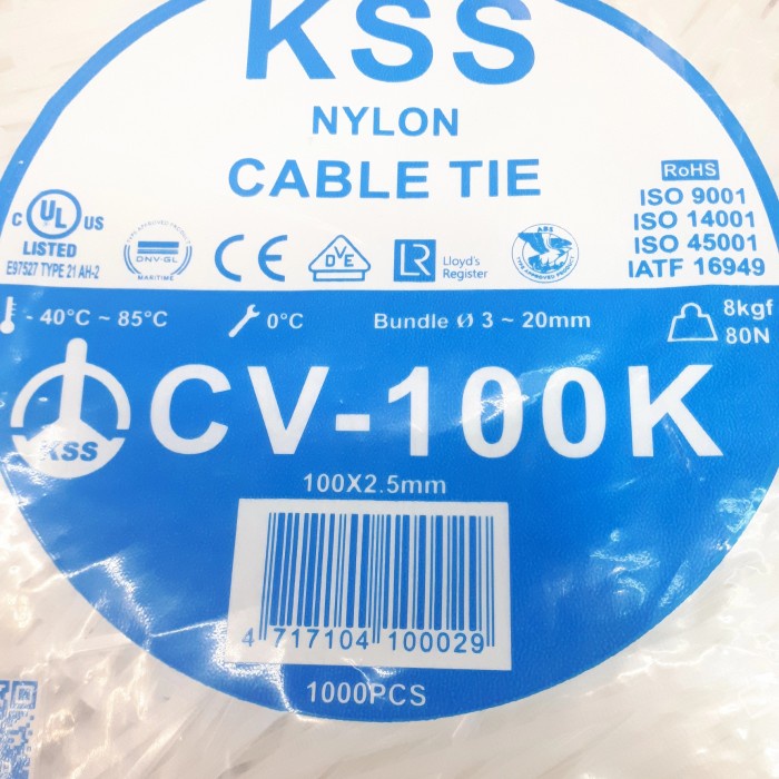 

Cv-100K - Kabel Ties Kss Original Ukuran 100 X 2.5 Mm Star Seller