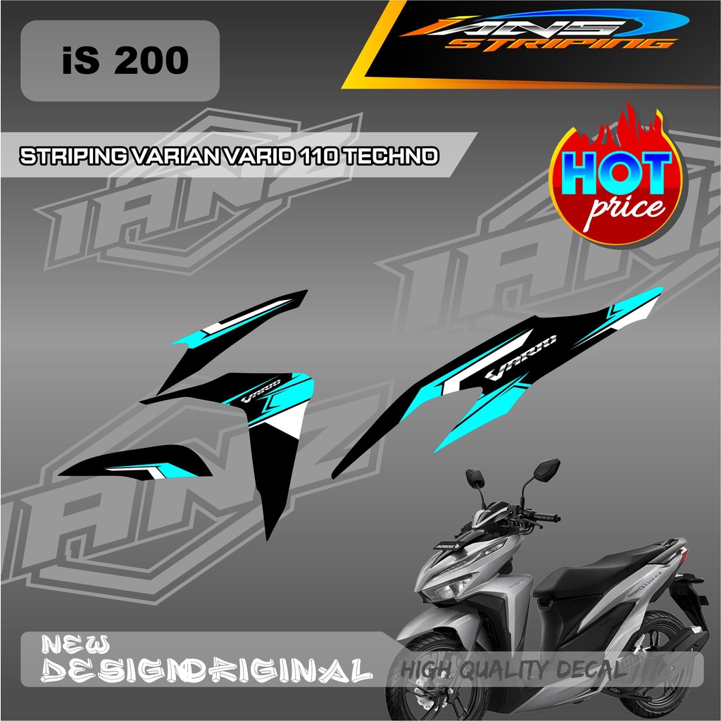 TERBARU STIKER STRIPING MOTOR HONDA VARIO TECHNO 110 VARIASI DESAIN WARNA / STIKER DECAL HONDA VARIO110 / DECAL KERETA HONDA VARIO TECHNO IS200