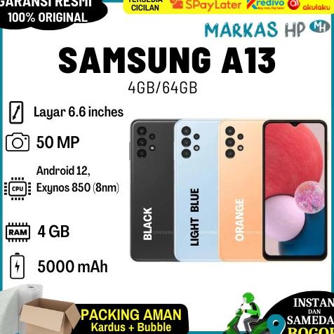 Markas Hp Bisa Cicil &amp; COD Hp Samsung A13 4/64 GB | Samsung A13 4/128 GB | Samsung A13 6/128 GB Garansi Resmi Sein Indonesia