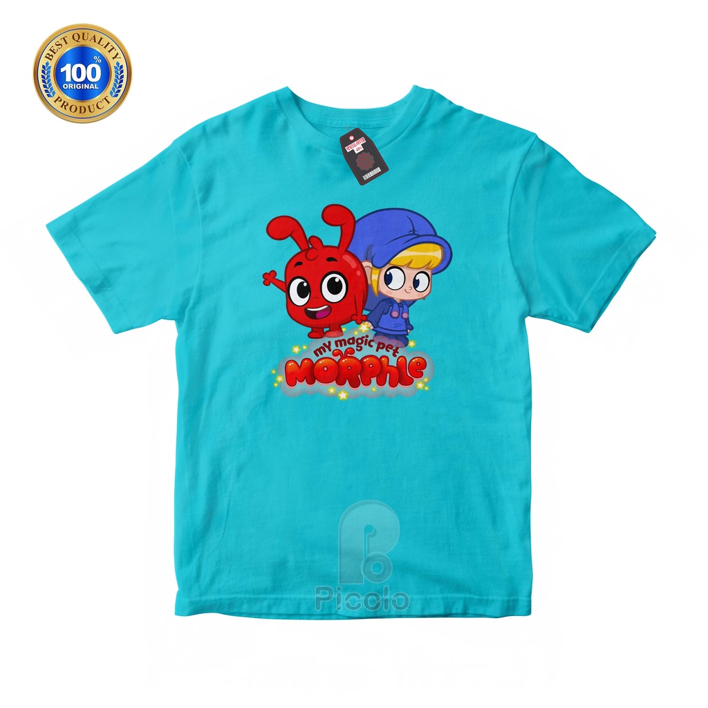 (FREE NAMA) BAJU KAOS ATASAN ANAK MOTIF KARTUN MORPHLE UNISEX Bahan COTTUN