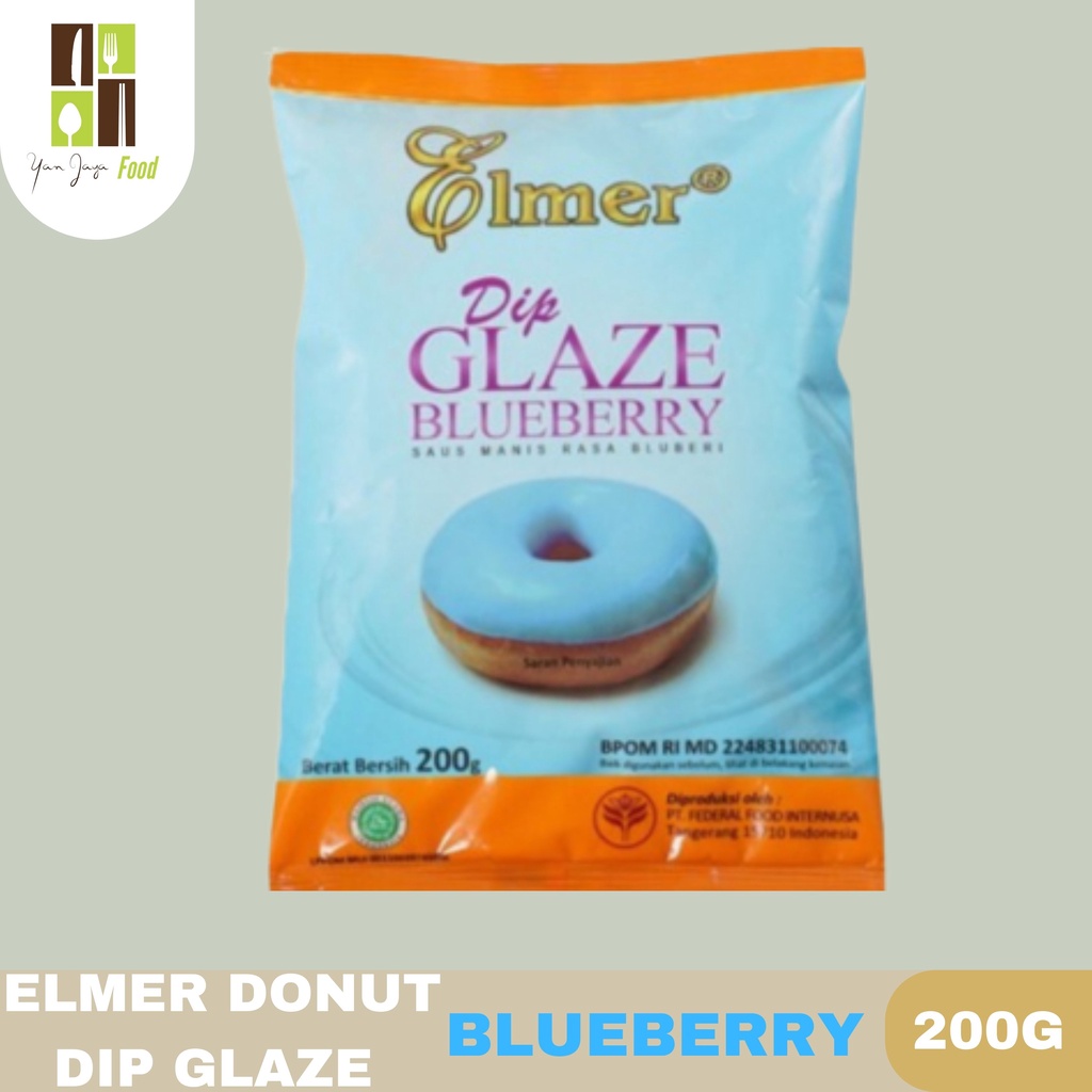 Elmer Dip Glaze Donut Saus Manis Rasa Greentea/Vista Tiramisu/Cheese/Taro/Strawberry 200g