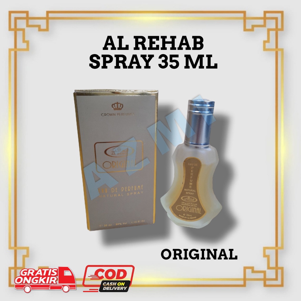 Parfum Al Rehab Aroma Original 35ml, Original Jeddah/Minyak Wangi Sholat Parfum Pria ar rehab