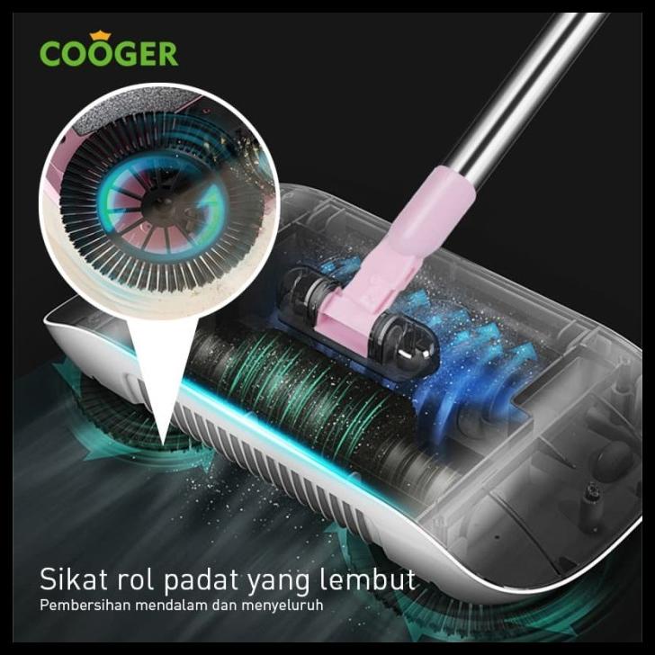 Cooger Sapu Pembersih Lantai Otomatis Dapat Berputar 180 Derajat