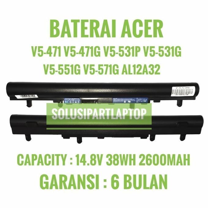 Baterai Laptop ACER Aspire ES1-411 ES1-431 E1-410 E1-422 E1-522 V5-431