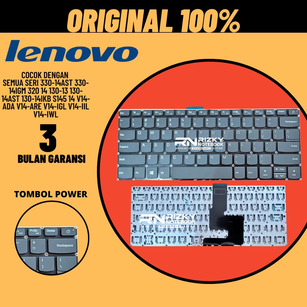 PROMO !!! (BISA COD) Keyboard Laptop Lenovo Ideapad 330-14AST 330-14IGM 320 14 130-13 130-14AST 130-14IKB S145 14 V14-ADA V14-ARE V14-IGL V14-IIL V14-IWL IKkeibord keypad