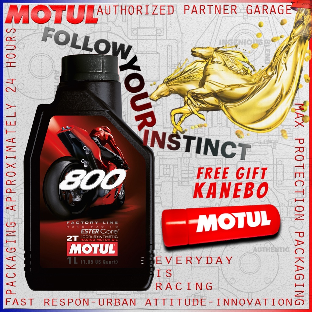 MOTUL 800 2T FACTORY LINE ROAD RACE RACING 1L OLI MOTOR IMPORT ORIGINAL