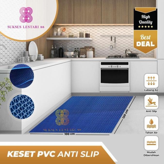 Keset Karpet Pvc Anti Slip Meteran - Jaring