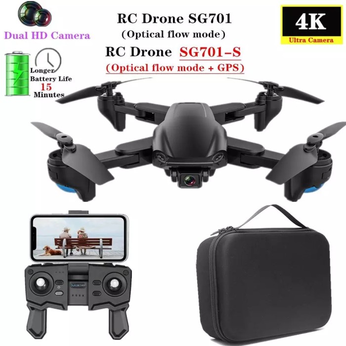 Rc Drone SG701s GPS Optical Flow 4K Kamera