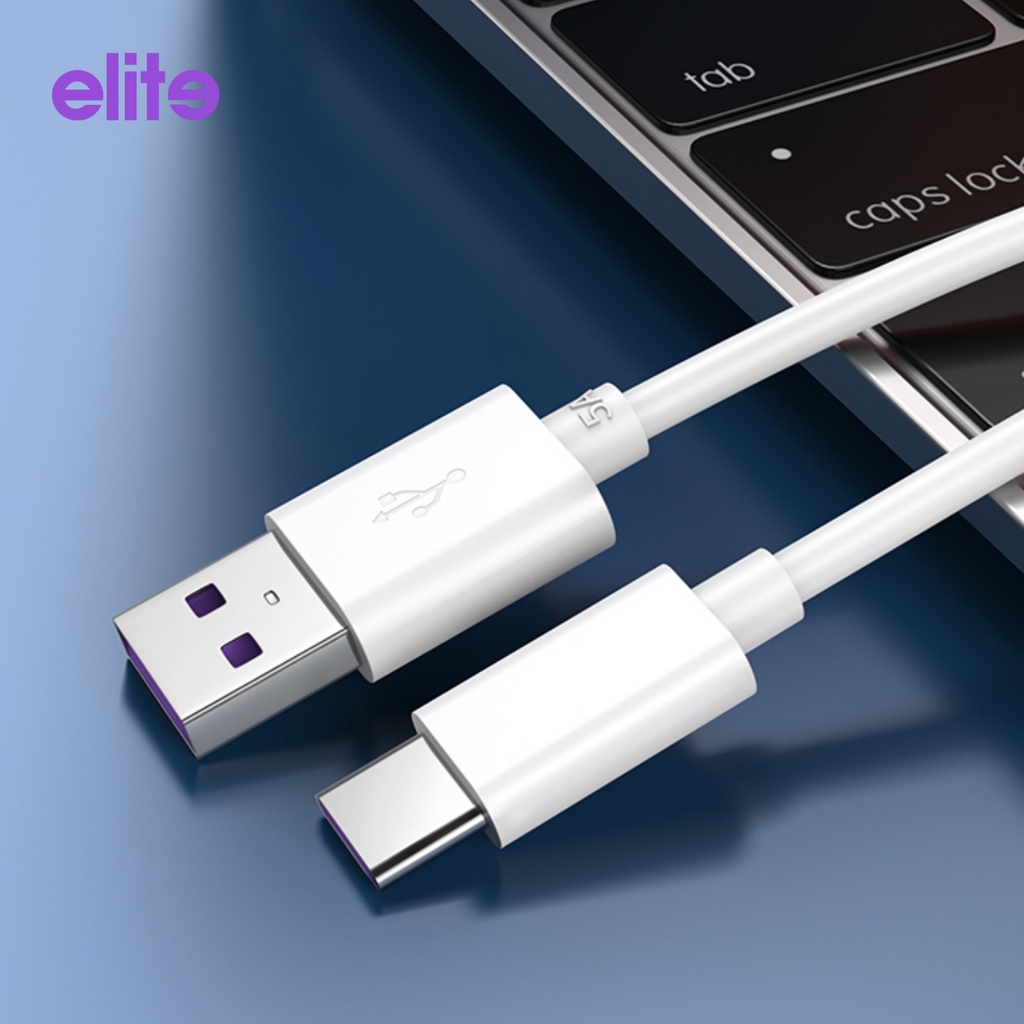 ELITE Kabel Data 5A Turbo Support Super Fast Charging 1Meter Usb Type C - Micro Usb 2.0 V8 Cable Charge Original