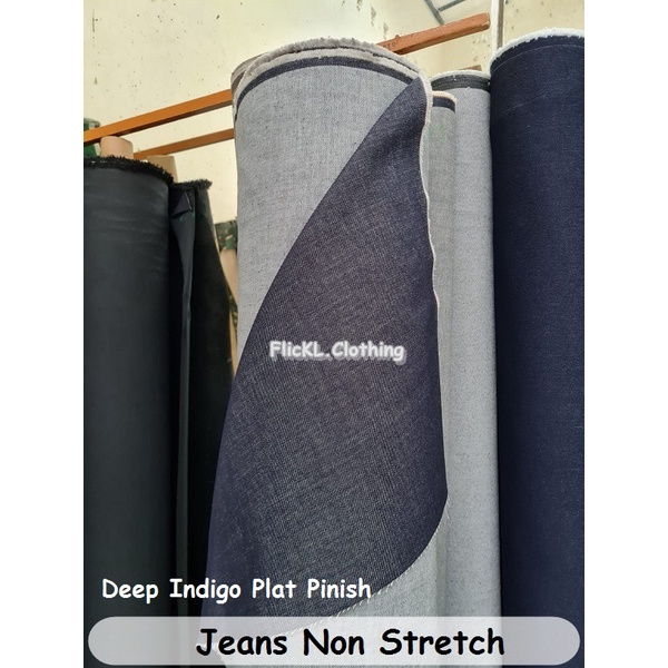 Bahan Kain Jeans Non Stretch Denim Tidak Melar Jeans Tidak Melar Raw Mentah Tidak Melar Non