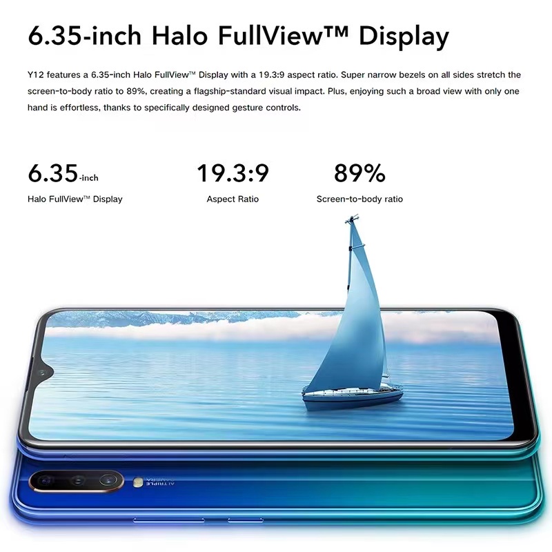 VIVO Y12 RAM 8GB/256GB 8MP depan 13MP Kamera Belakang Layar 6.35 inci Baru Garansi 1 Tahun