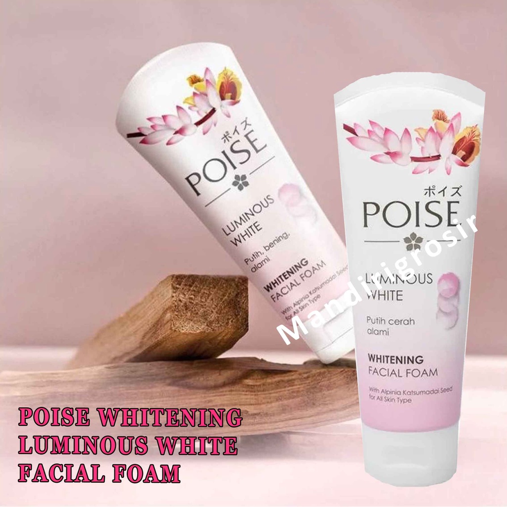 Sabun Pencuci Muka* Poise Luminous Whith* Whitening Facaial Foam* 100g