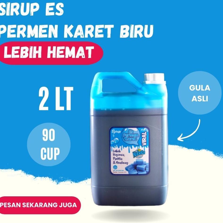 

✯ Sirup Permen Karet Biru 2 liter Nabata ♩