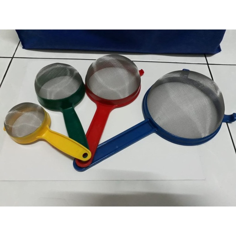 Saringan Jeruk Teh Kopi Minyak Gorengan Kawat Stainless Steel SS Gagang Plastik Yoshikawa