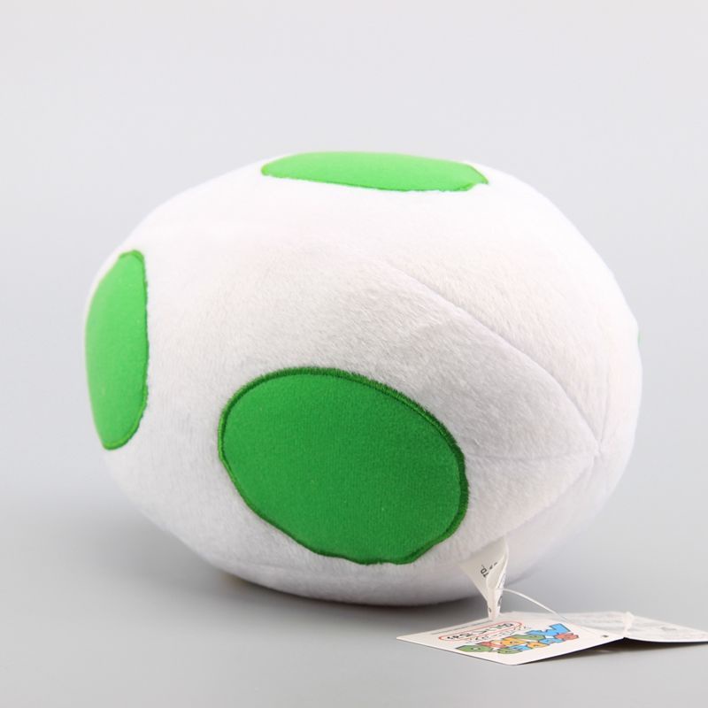 ✶Super Mario Mario Putih Telur Dinosaurus Yoshi Telur Naga Mainan Boneka Kartun Boneka Boneka Anak