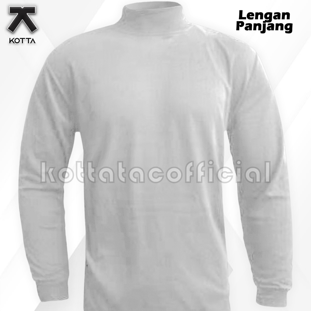 KAOS HITAM KERAH TINGGI LENGAN PANJANG - KAOS TURTLENECK PRIA WANITA - KAOS LEHER TINGGI