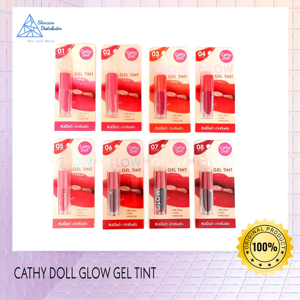 (WARNA LENGKAP) CATHY DOLL GLOW GEL TINT X BRIGHTWIN WIN METAWIN 2GETHER THE SERIES LIP TINT