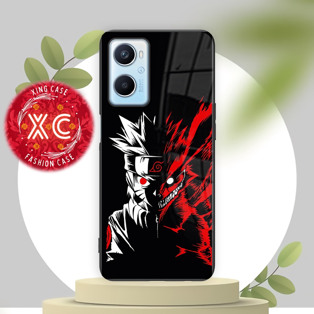|AN04|CASE GLOSSY OPPO A96 A76 A36 4G KILAU EFEK KACA | CASE HAPE MOTIF NARUTO|
