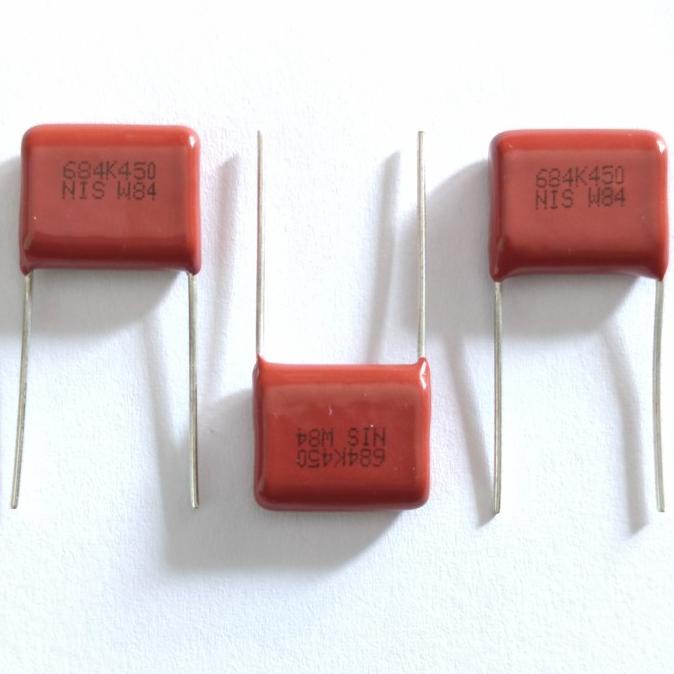 kapasitor milar 680nf 450v / capacitor mylar 684 450volt / 684 450v muri33l Juara