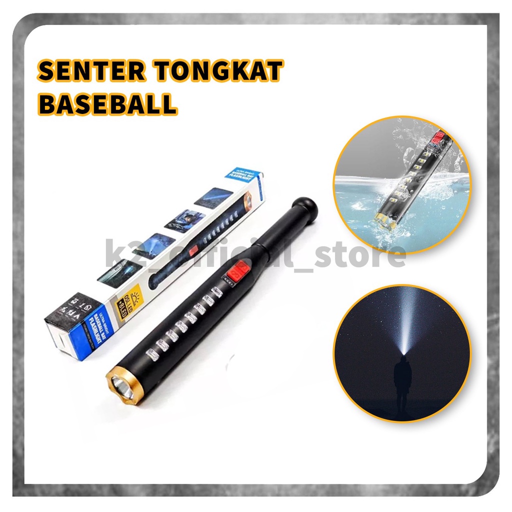 Senter BASEBALL 8 LED Senter Camping Dan Hiking Waterproof