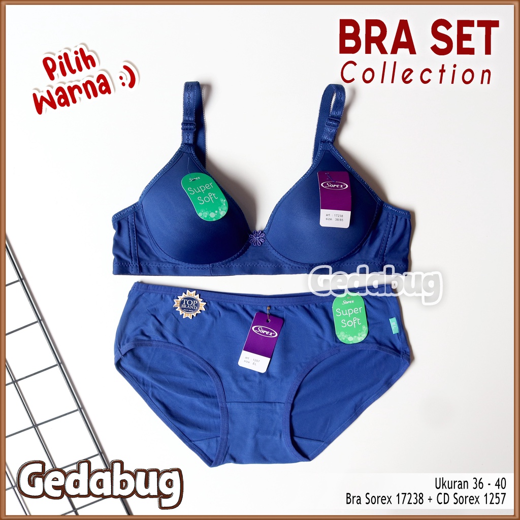 Bra Set Wanita Sorex 17238 + CD Sorex 1257 | Bra set elegant wanita dewasa | Gedabug