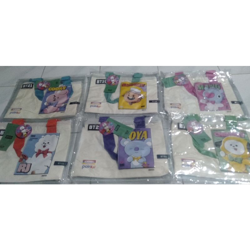 TOTE BAG TAS JINJING BT21 x INDOMARET ORI