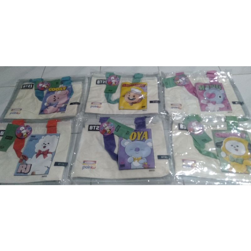 TOTE BAG TAS JINJING BT21 x INDOMARET ORI