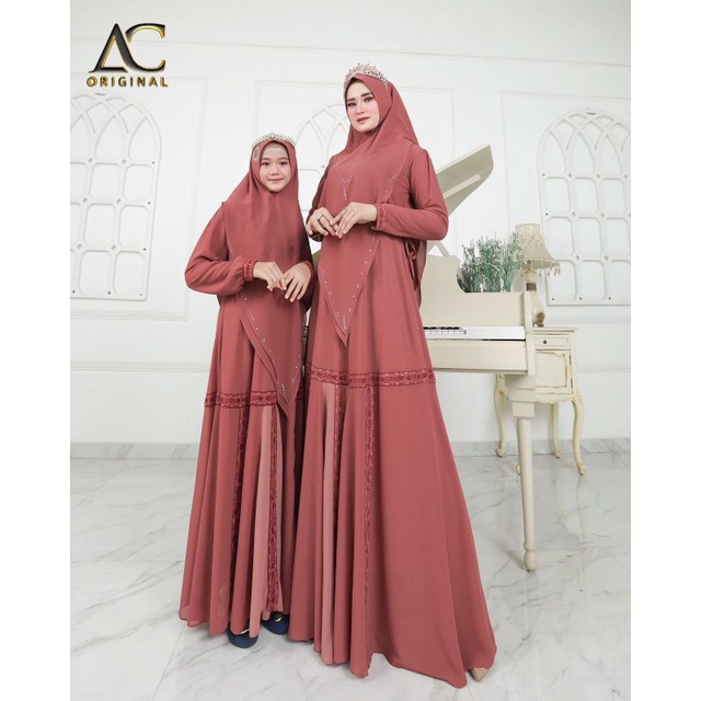 DALVERA COUPLE (Khusus Ibu) | GAMIS AC ORIGINAL | SET SYARI CERUTY BABYDOLL | GAMIS SET KHIMAR | GAM