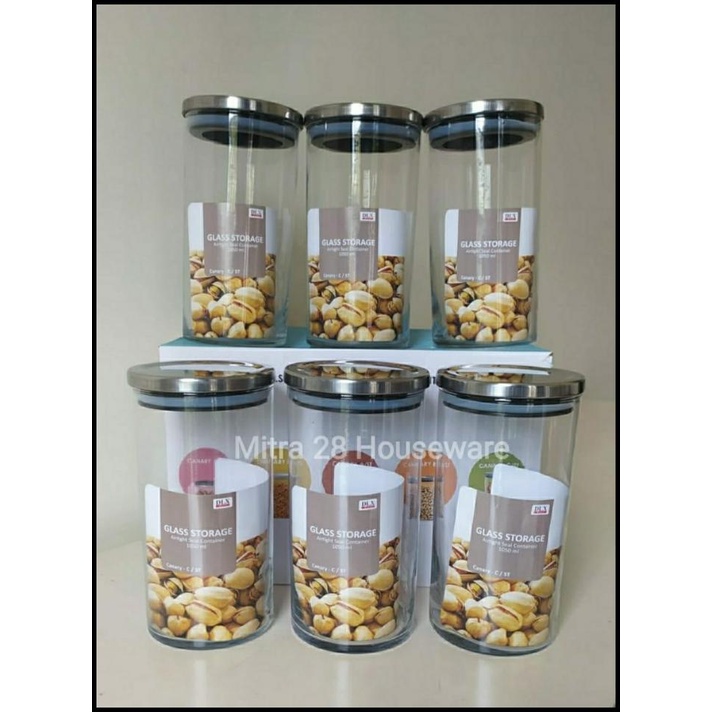 

Toples Kaca Canary C Stainless Ukuran 1050Ml (Set 6 Pcs)