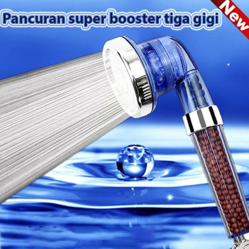 Gotama Kepala Super Shower ION Spa Health Crystal Biru - Head Super Filter Shower 3 in 1 Shower Putih Bola Bola