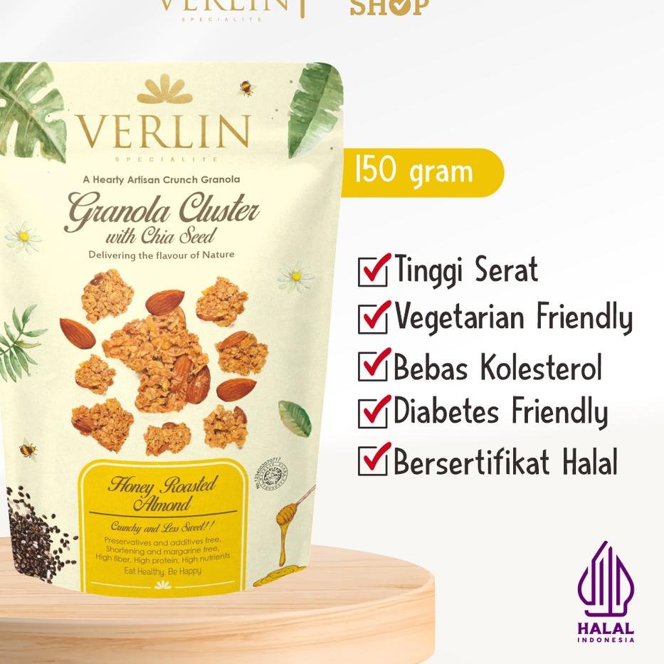 

☋ Verlin Granola Cluster Honey Roasted Almond ➺