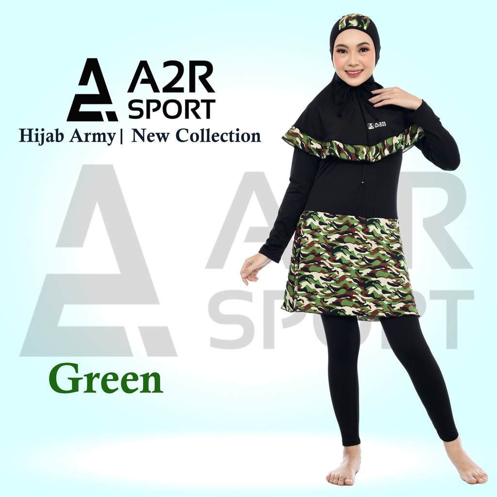 A2R Sport - Muslim dewasa motif Army Baju renang wanita