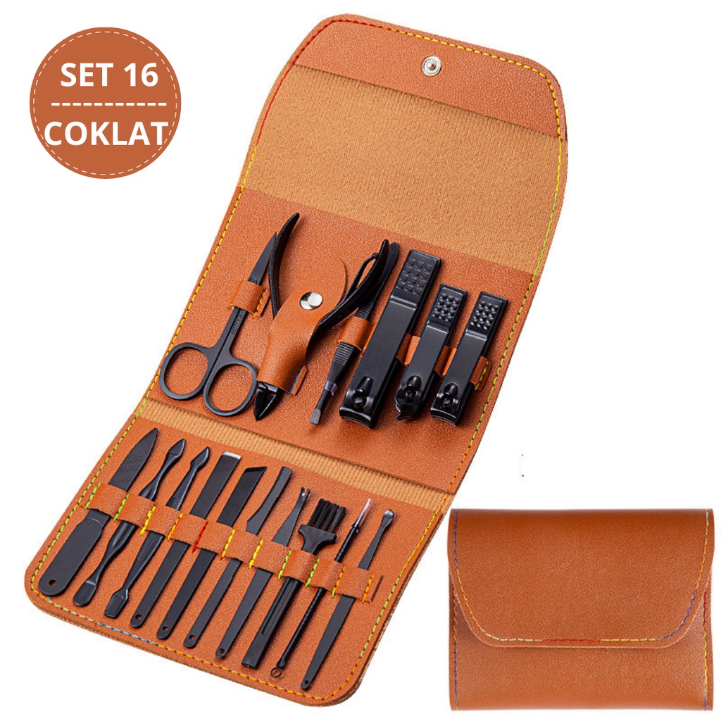 Manicure Set 16 in 1 - Gunting Kuku Set 16 in 1 Perawatan Kuku