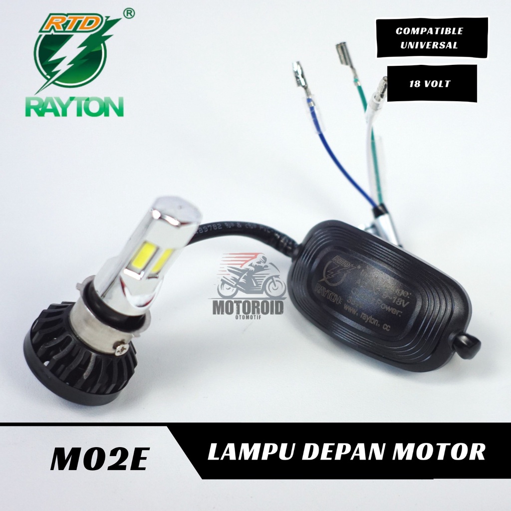 RAYTON Lampu Motor Led M02E 6 Sisi Headlamp 6 Mata Universal Motorcycle AC