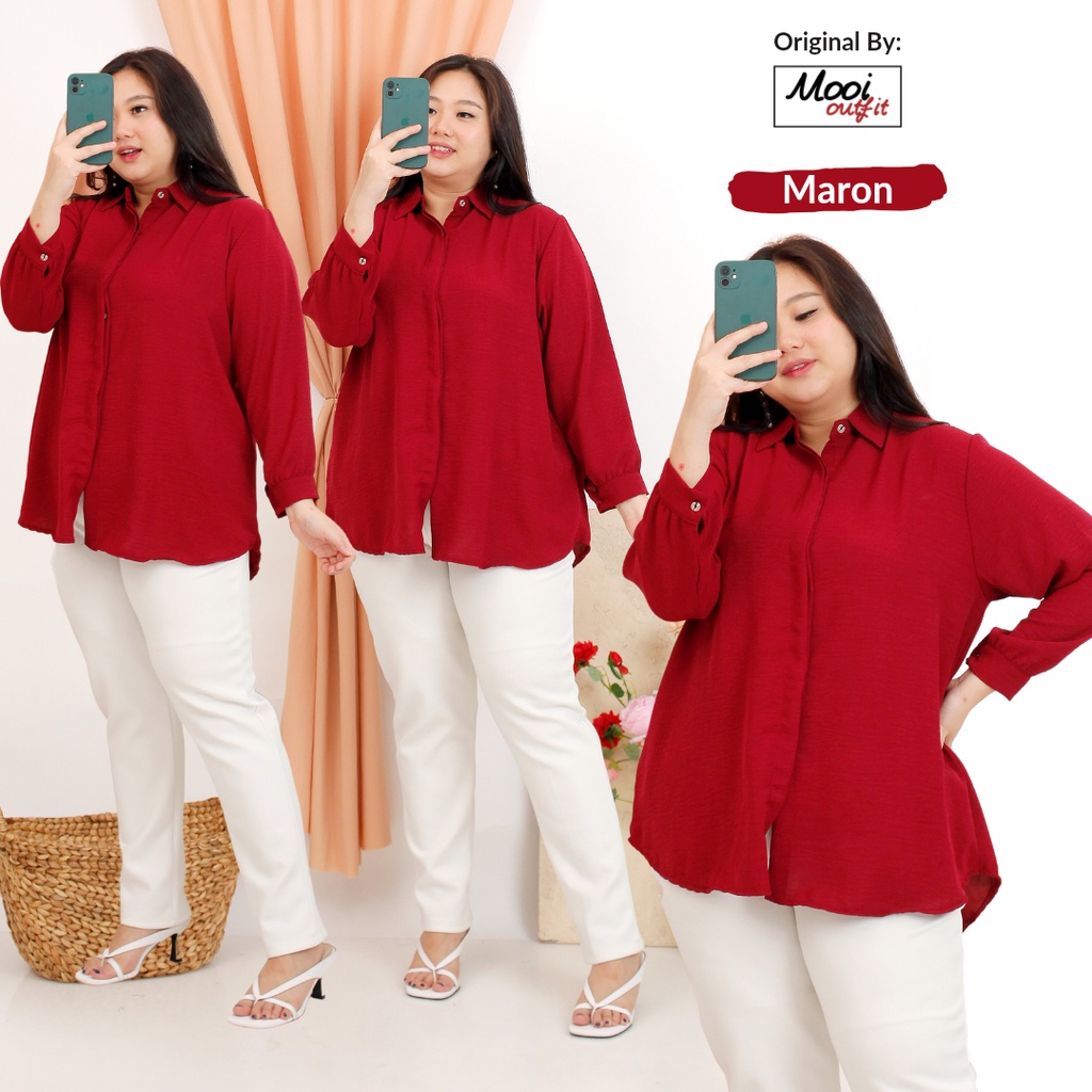 Kemeja Oversize Wanita Crinkle