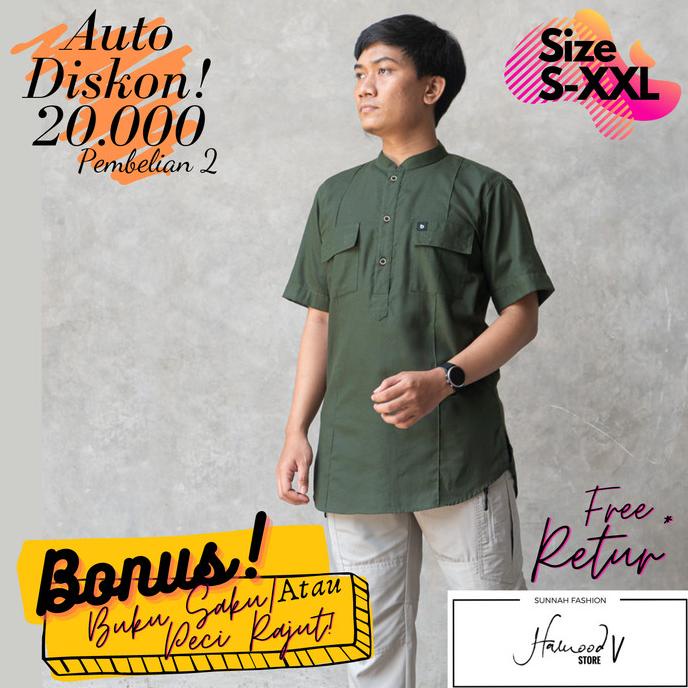 BAYAR DITEMPAT S-XXL Kurta ElBrus Bunayya Sunnah Clothing Kurta Outdoor Oxford Solid /BAJU KOKO PRIA