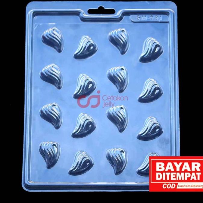 Cetakan Coklat Plastik Kerang