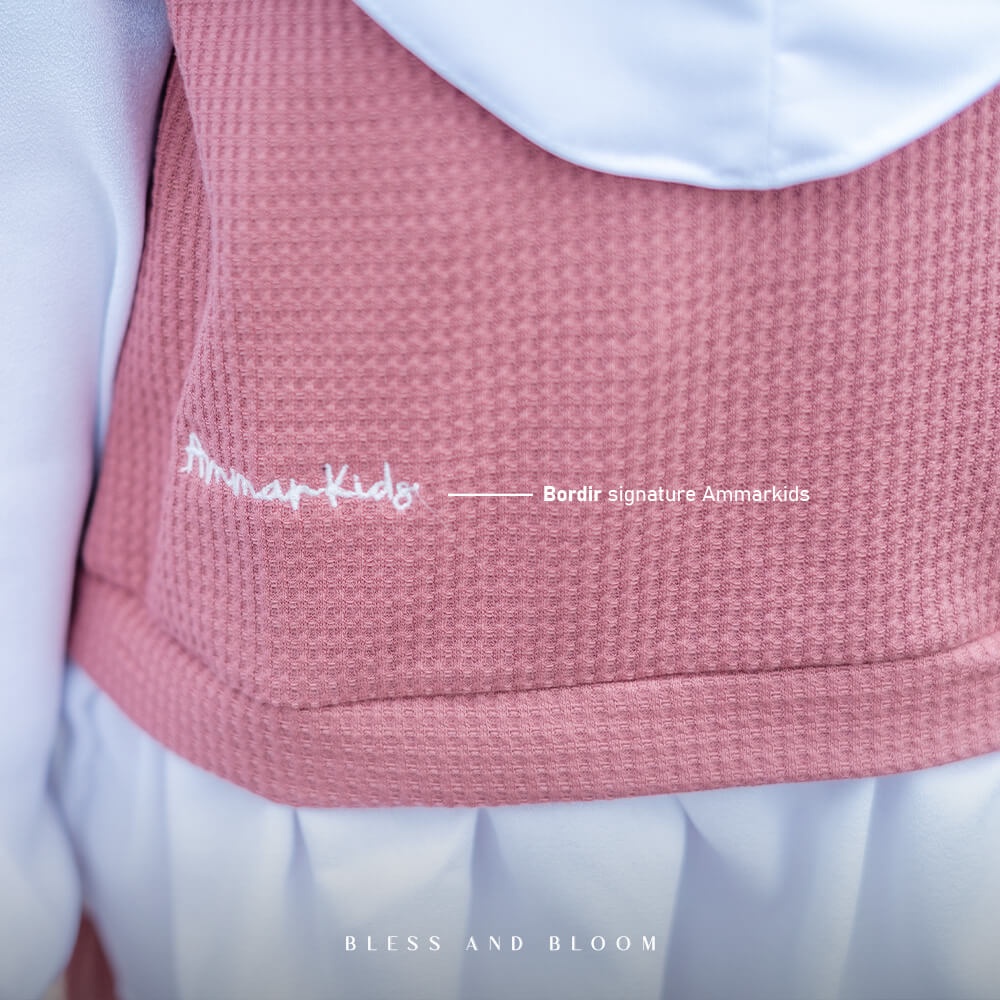 Setelan Baju Muslim Anak Perempuan Umur 3 4 5 6 7 8 9 10 11 12 Tahun Model Terbaru Lebaran Haneen One Set